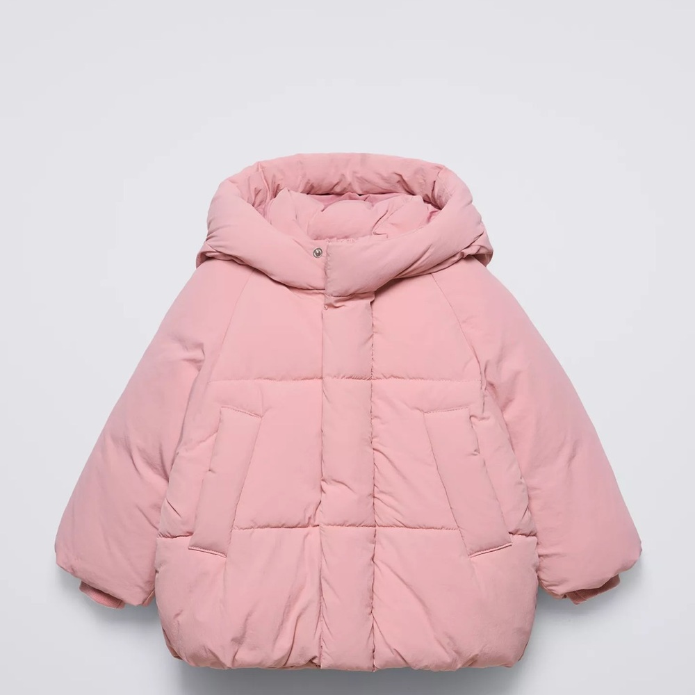 Zara Kids Light Pink Puffer Jacket